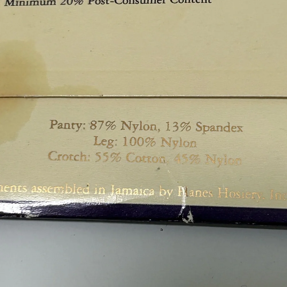 Hanes Vintage Fitting Pretty Sheer Control Top Pantyhose Carob Brown Size 4X